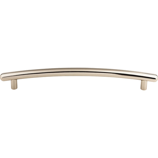 Top Knobs Curved 12" Center to Center Appliance Pull - Polished Nickel