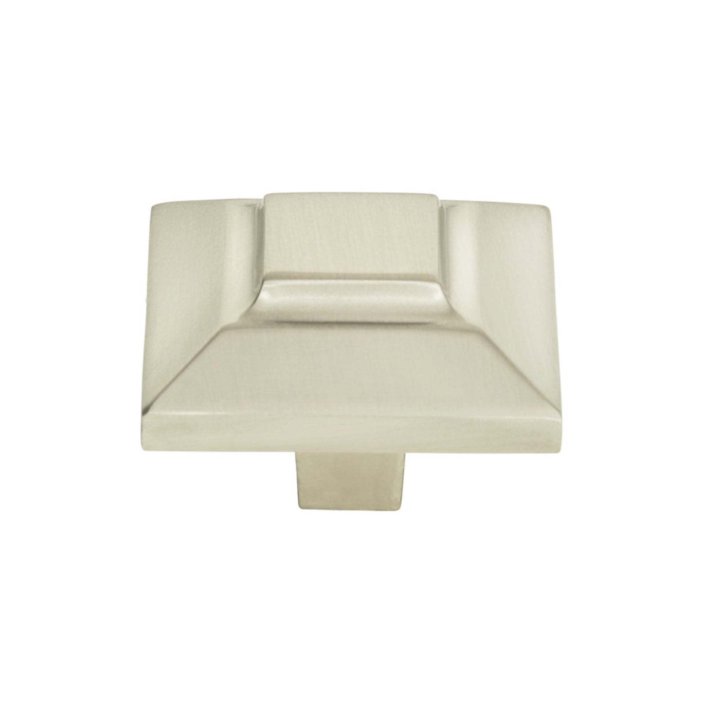 Atlas Trocadero 1 1/2" Length Square Knob (4002) - Brushed Nickel