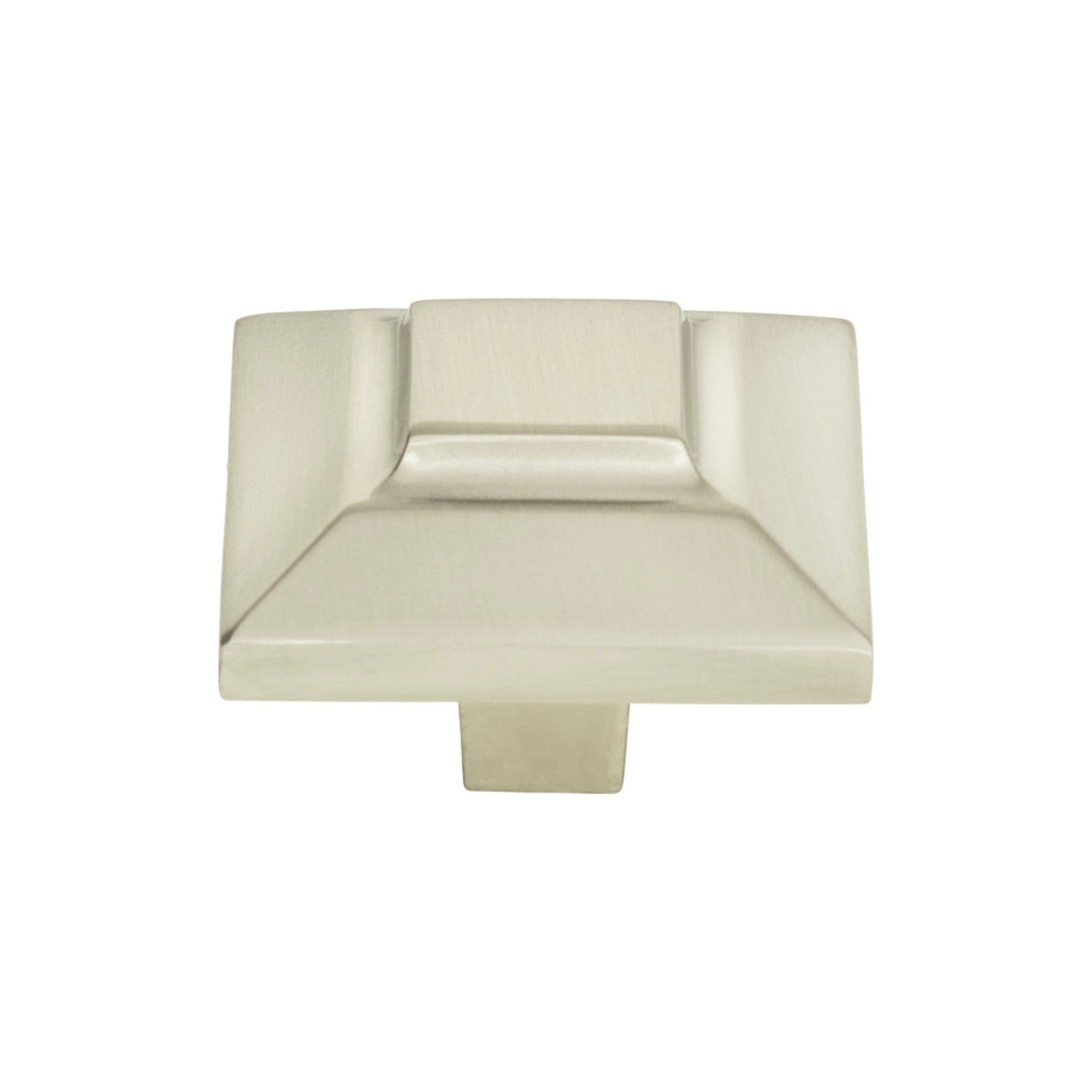 Atlas Trocadero 1 1/2" Length Square Knob (4002) - Brushed Nickel