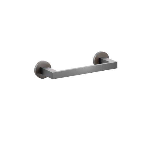 Emtek Modern Rectangular Brass Towel Bar shown in US10B