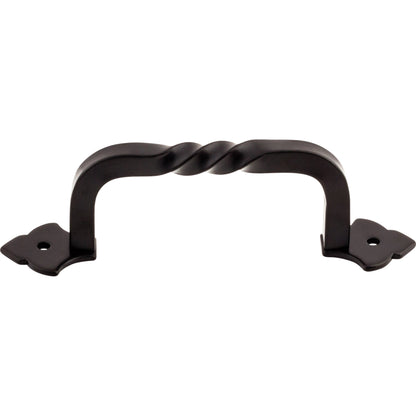 Top Knobs Fixed Norman Crest Bar Pull - 4" CTC - Patina Black
