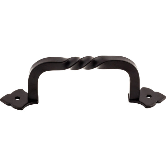 Top Knobs Fixed Norman Crest Bar Pull - 4" CTC - Patina Black