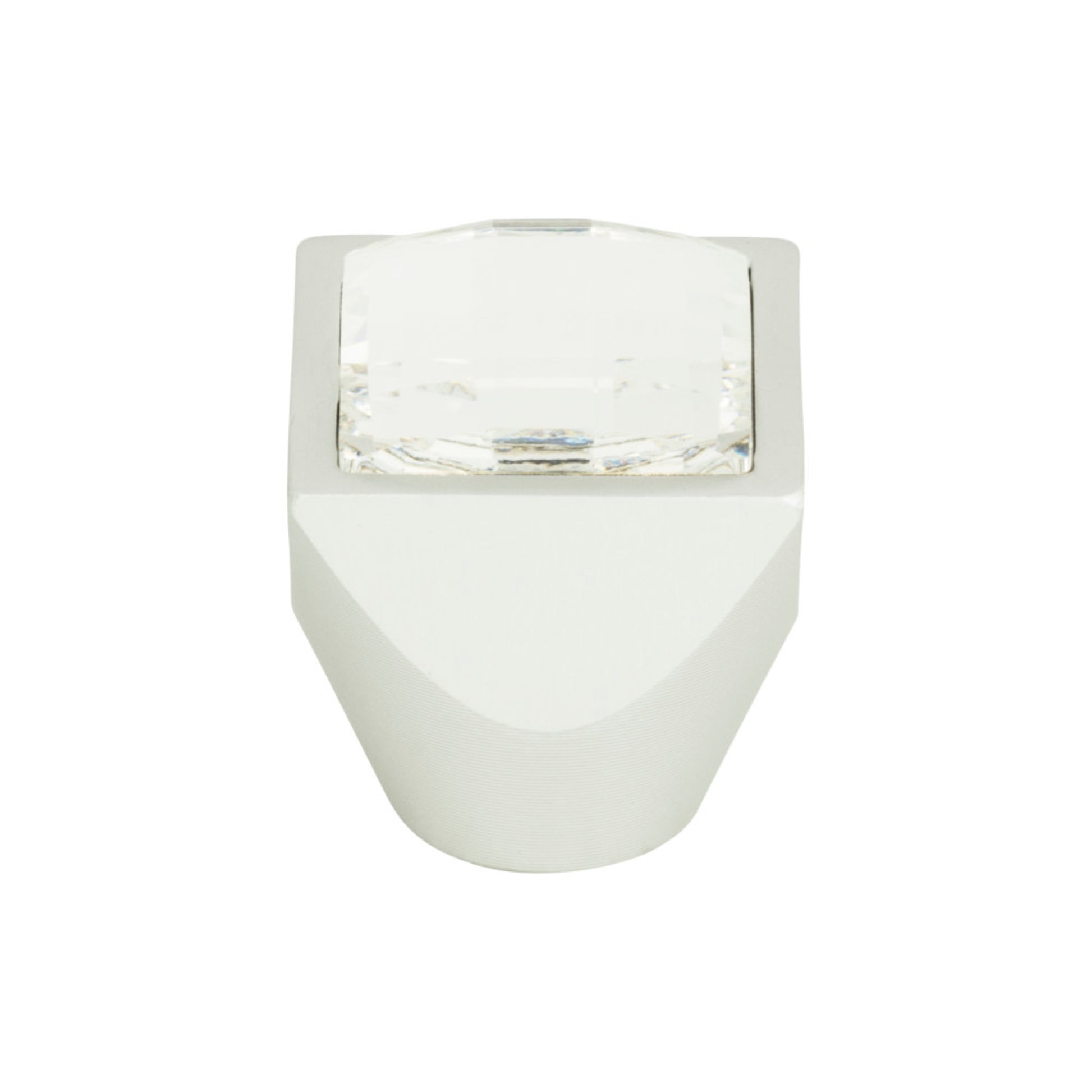Atlas Crystal 1" Length Square Knob (3196) - Matte Chrome