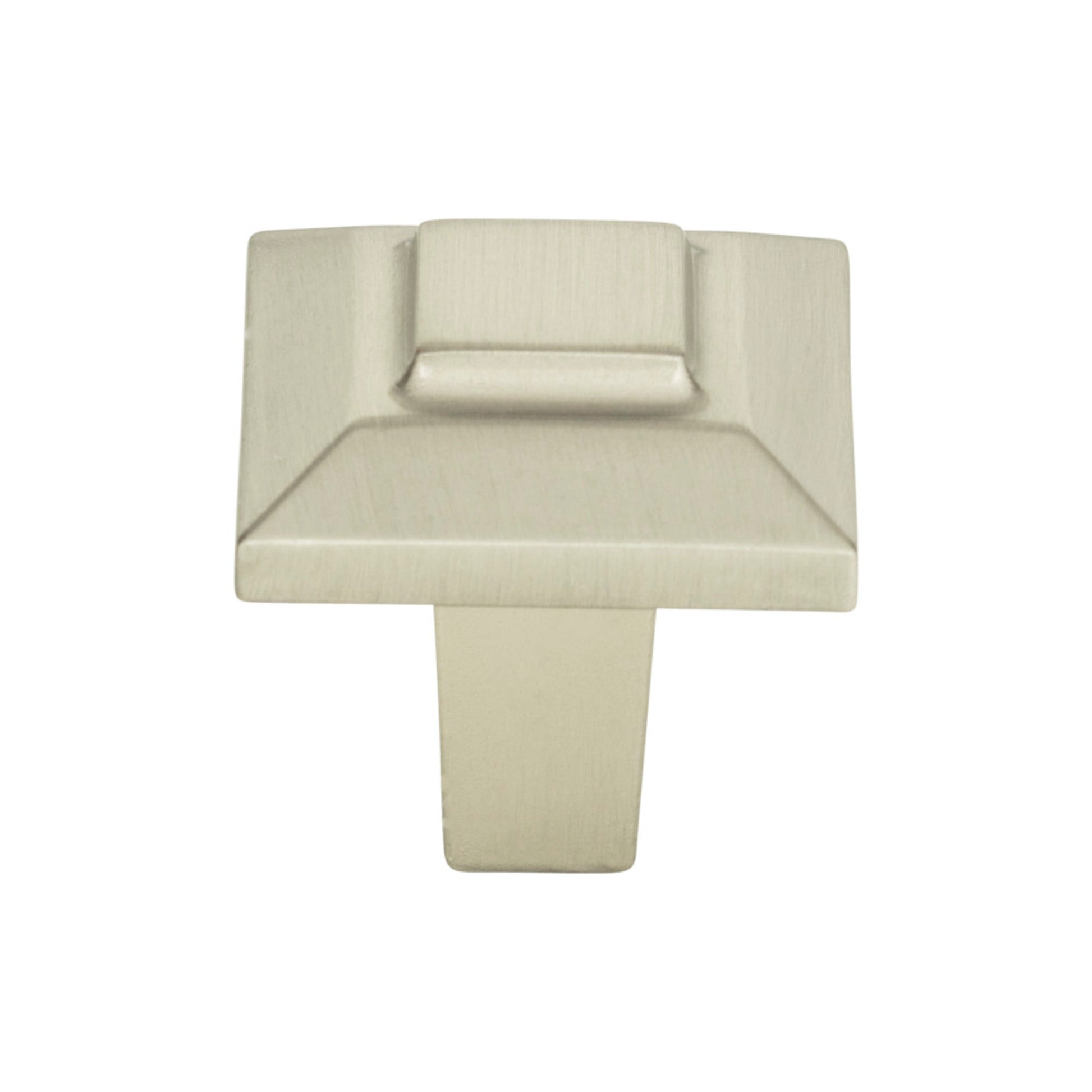Atlas Trocadero Square Knob - 1" - Brushed Nickel