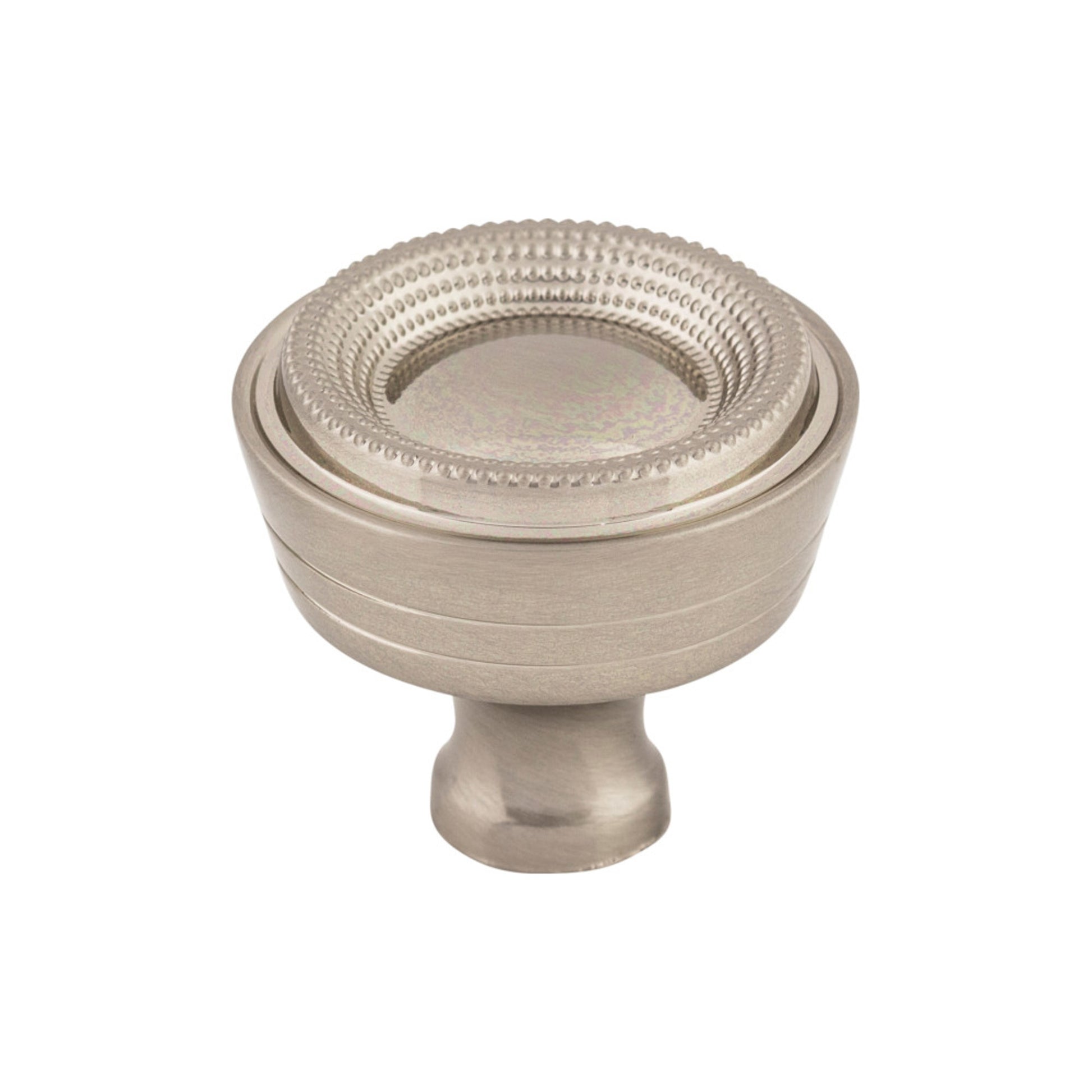 Top Knobs Beaded Round Knob - Brushed Satin Nickel