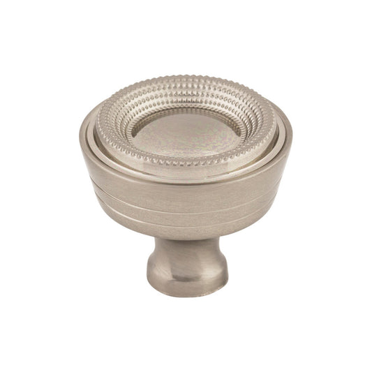 Top Knobs Beaded Round Knob - Brushed Satin Nickel