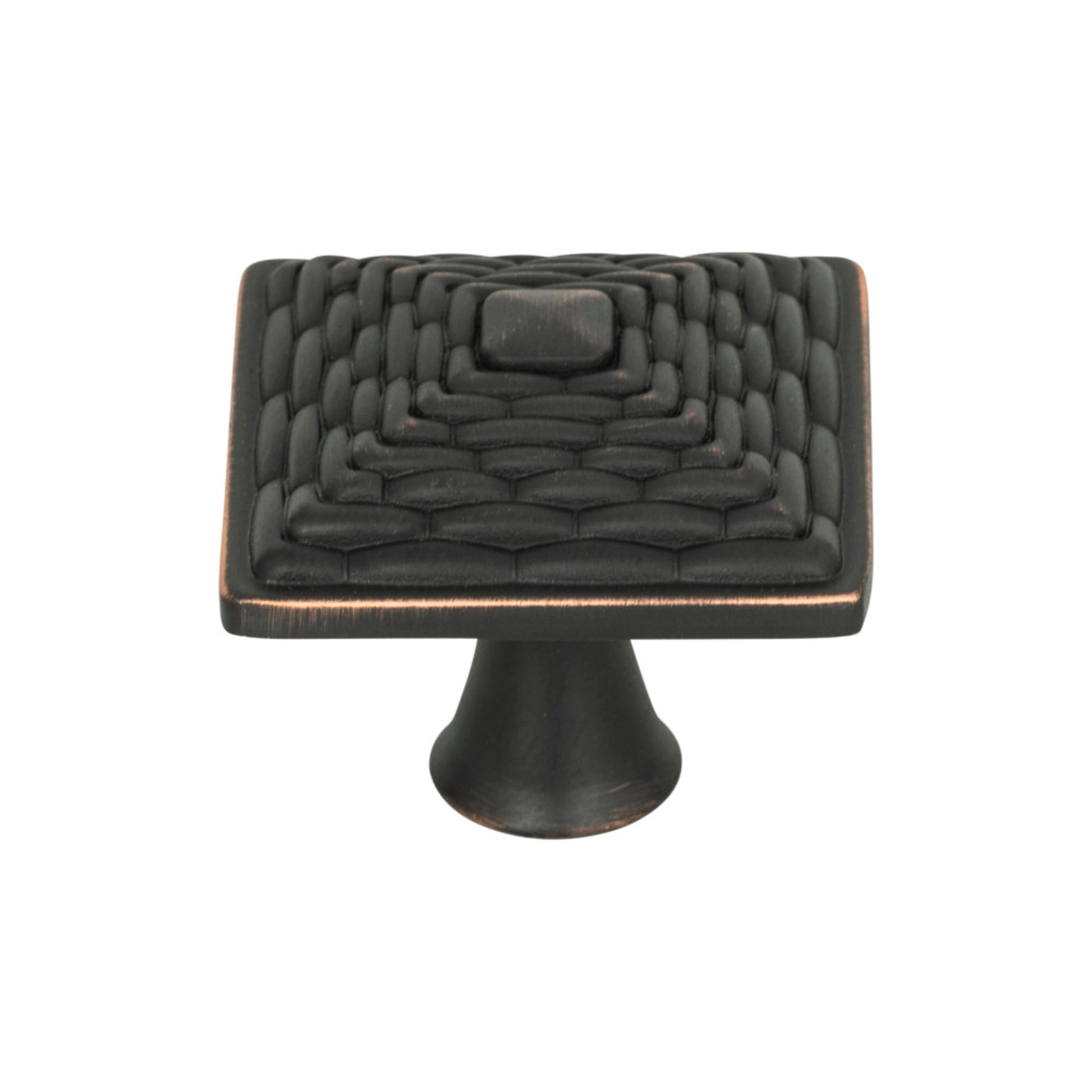 Atlas Mandalay 1 1/4" Length Square Knob (237) - Venetian Bronze
