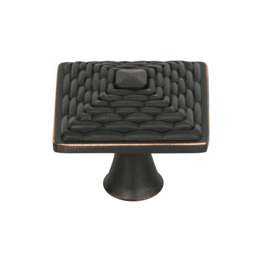 Atlas Mandalay 1 1/4" Length Square Knob (237) - Venetian Bronze