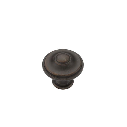 Ashley Norton Domed Round Cabinet Knob - 1 1/8" Dia. - Lacquered Bronze