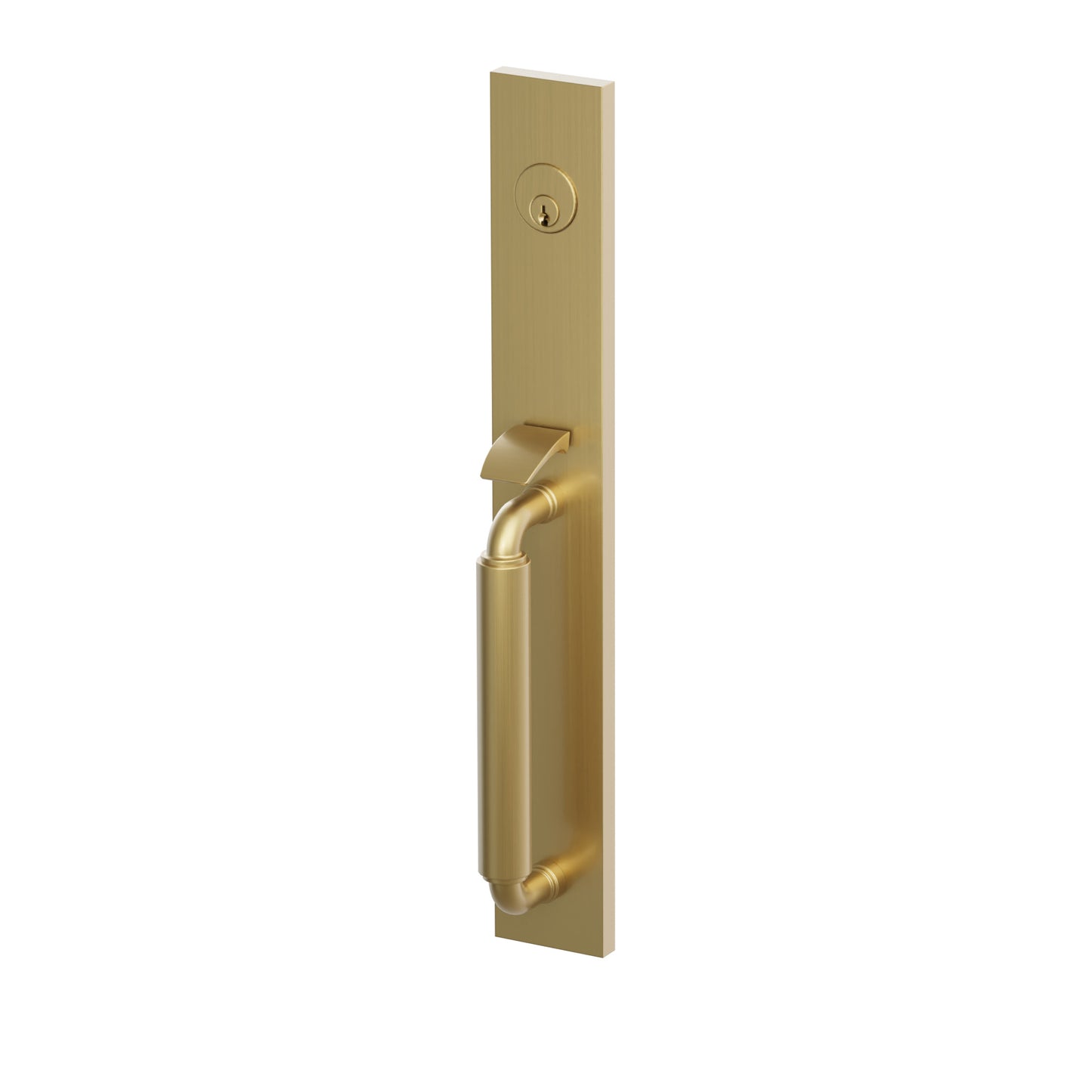Emtek SELECT R-Bar Smooth Full Length Entrance Handleset – French Antique