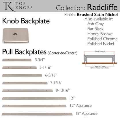 Top Knobs Radcliffe Knob Backplate