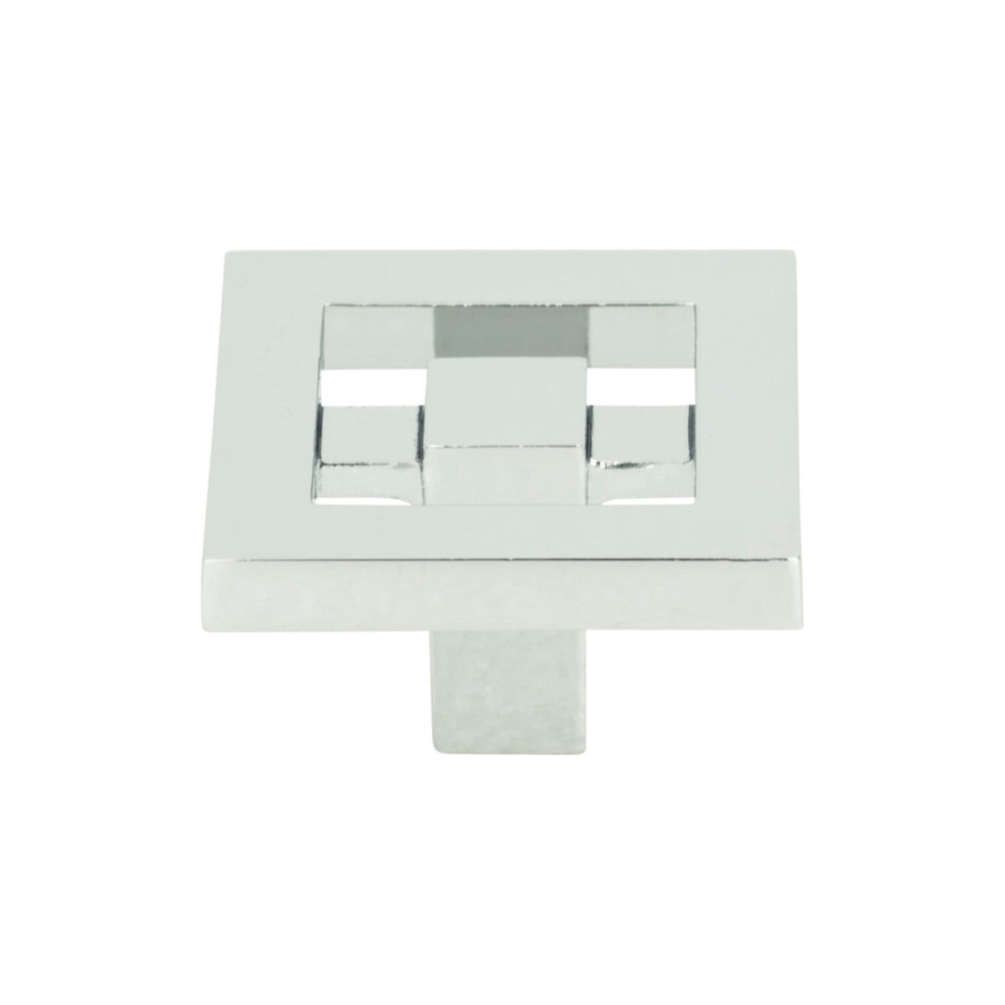 Atlas Nobu 1 3/8" Length Square Knob (260) - Polished Chrome