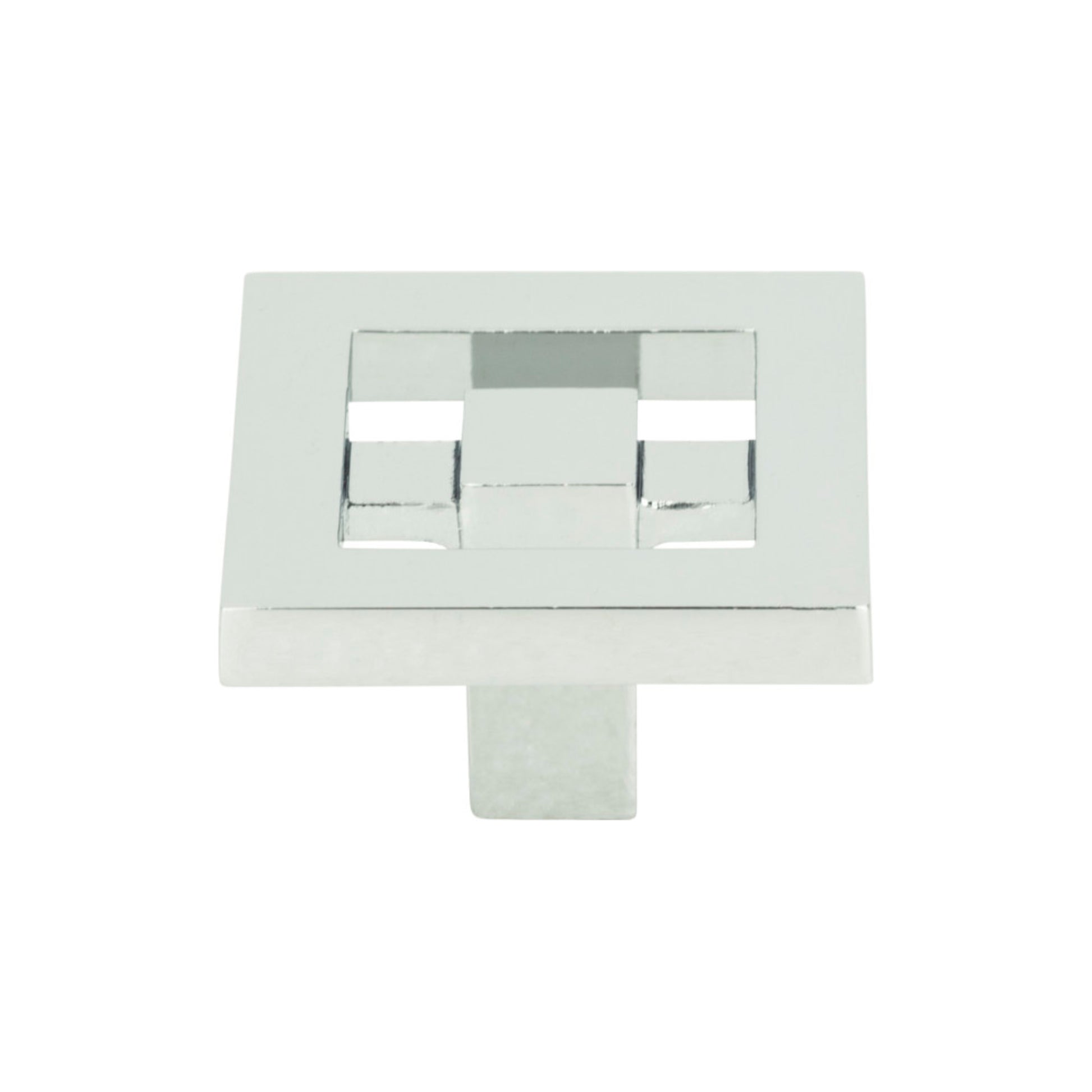 Atlas Nobu 1 3/8" Length Square Knob (260) - Polished Chrome