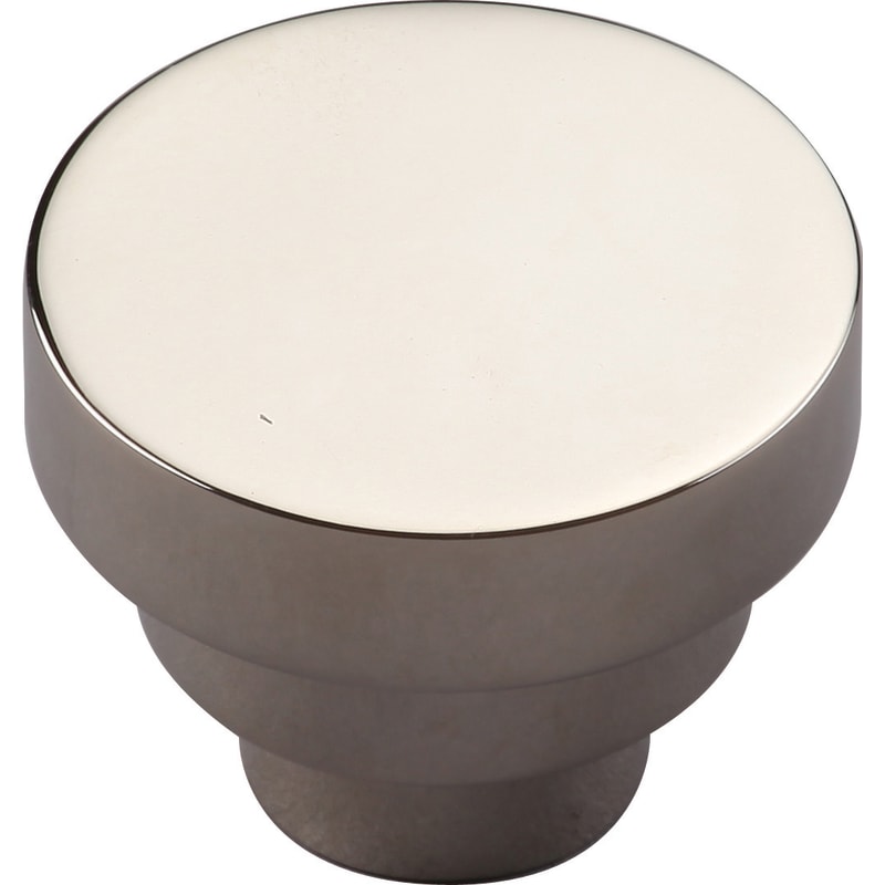 Ashley Norton Round Step Cabinet Knob - 1 1/4" Dia. - Polished Nickel