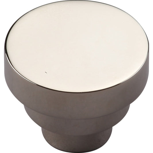 Ashley Norton Round Step Cabinet Knob - 1 1/4" Dia. - Polished Nickel