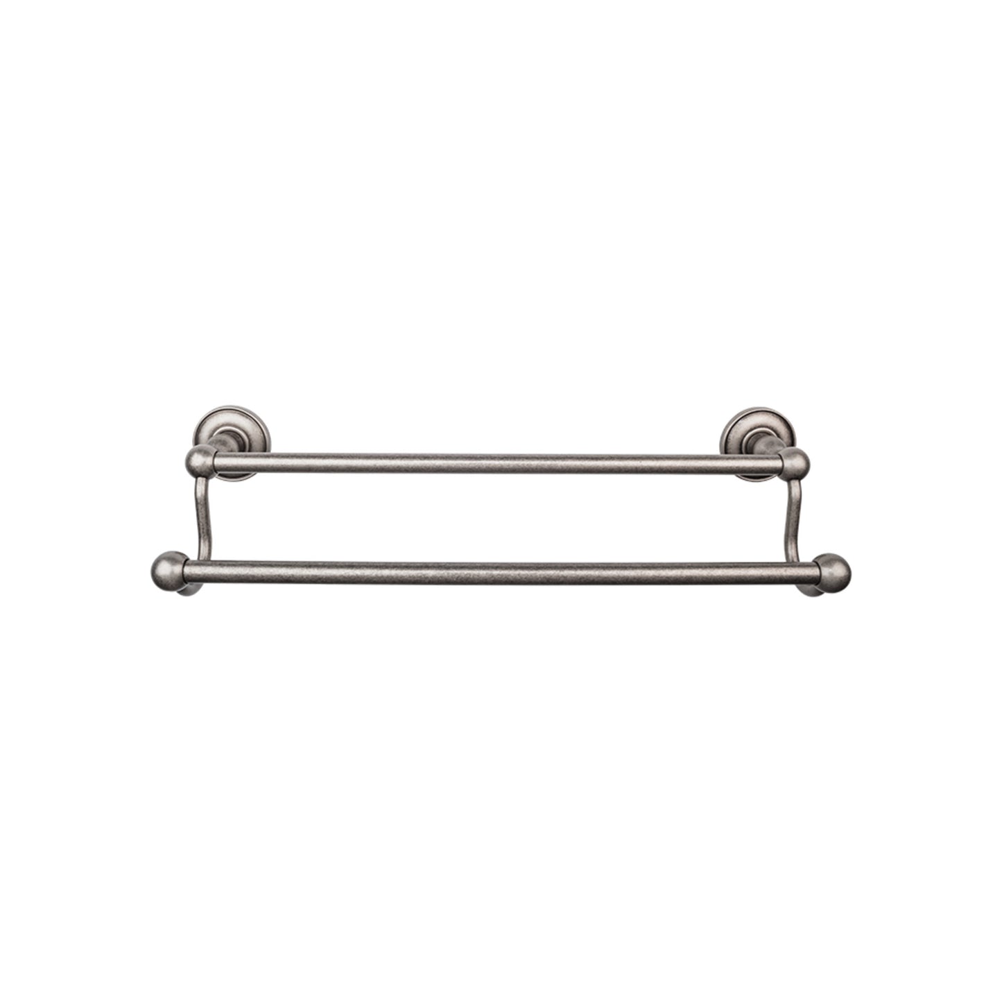 Top Knobs TOP BATH (R) Edwardian Bath Double 26 1/2" Wall Mounted  Towel Bar - Antique Pewter