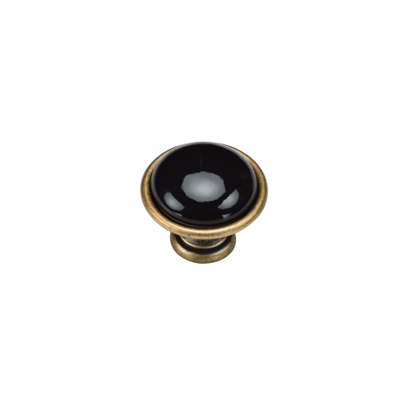 Dome Black Ceramic Cabinet Knob