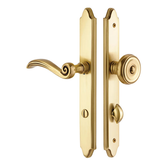 STRETTO Concord 1-1/2" x 11" Narrow Trim Lockset – Polished Brass