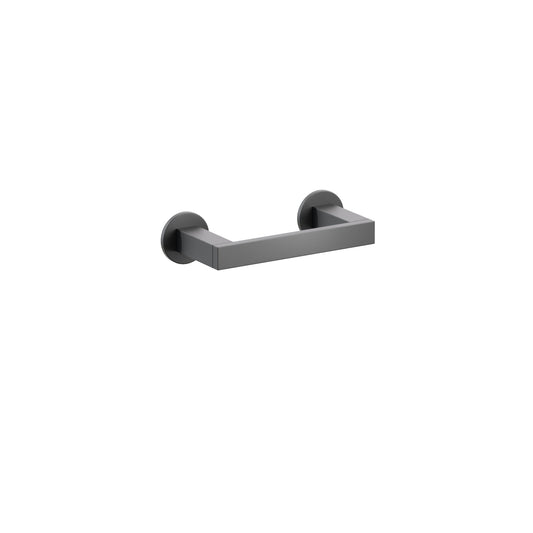 Emtek Modern Rectangular Brass Paper Holder - Double Post shown in US19