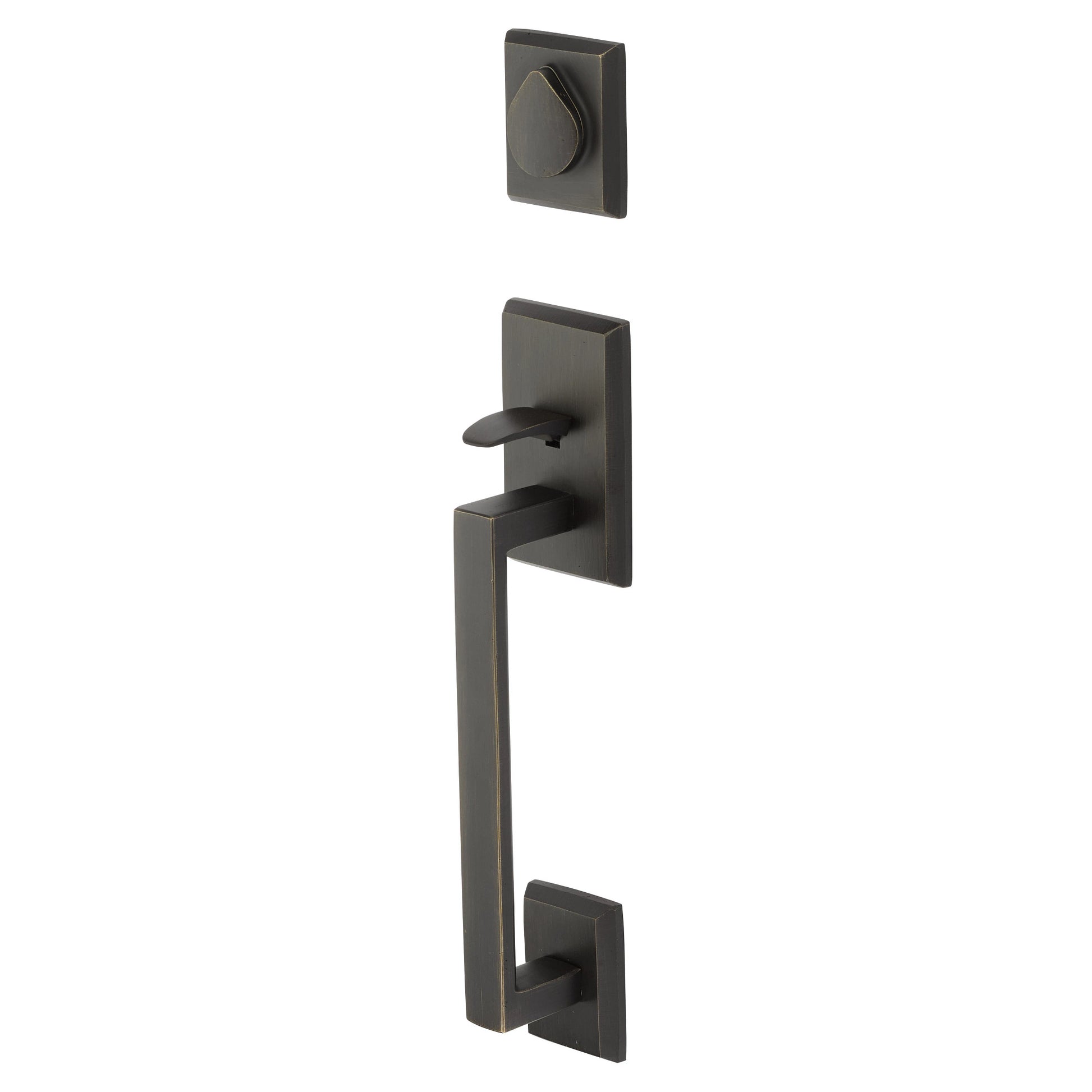 Rustic Modern Rectangular Sectional Tubular Entry Set – Medium Bronze