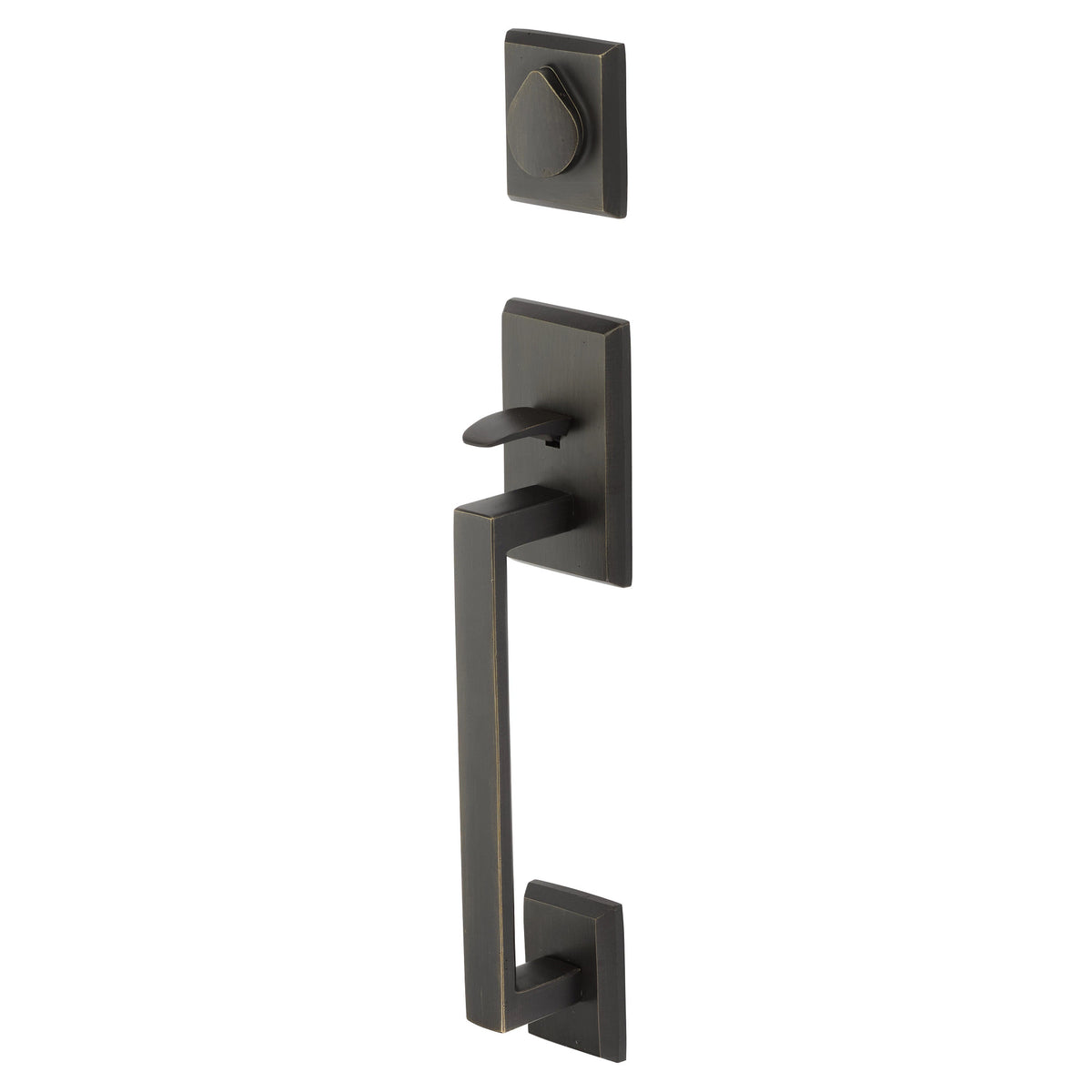 Rustic Modern Rectangular Sectional Tubular Entry Set – Medium Bronze