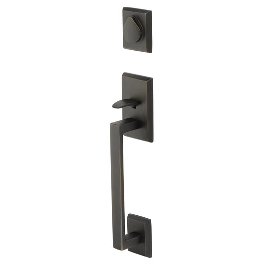 Rustic Modern Rectangular Sectional Tubular Entry Set – Medium Bronze