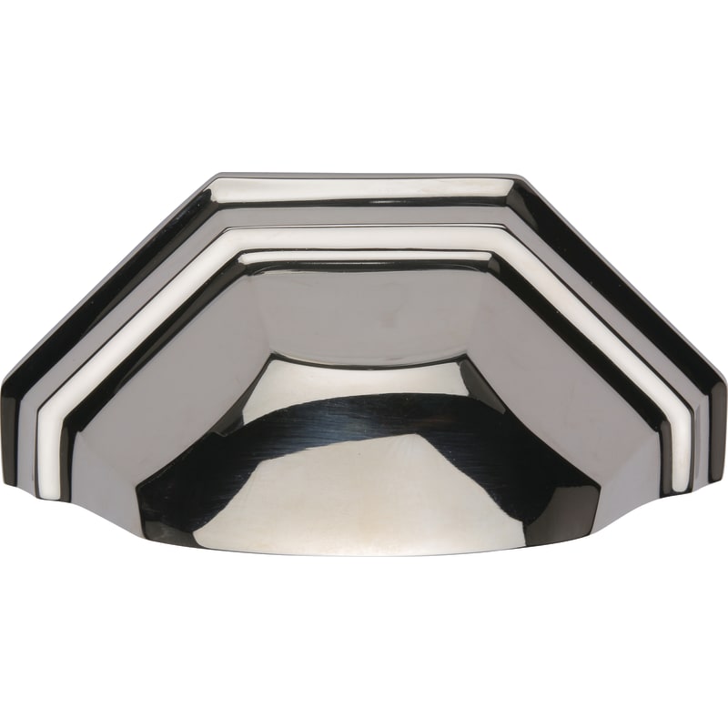 Ashley Norton Hex Cabinet Bin Pull - Polished Nickel