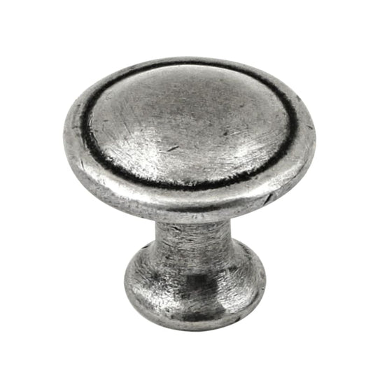 Ashley Norton Oliver Round Pewter Cabinet Knob