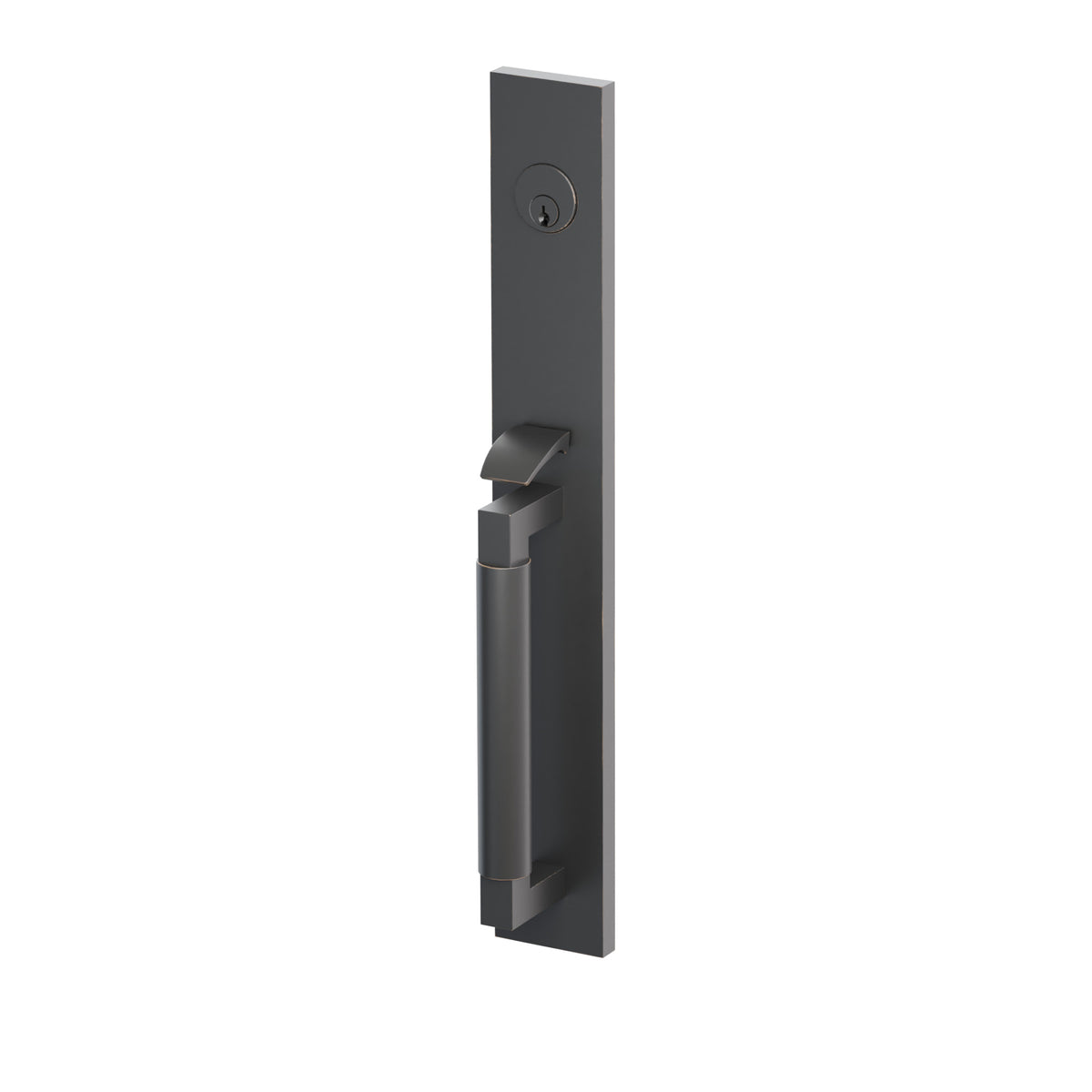 Emtek SELECT L-Square Smooth Full Length Mortise Entrance Handleset – Oil Rubbed Bronze