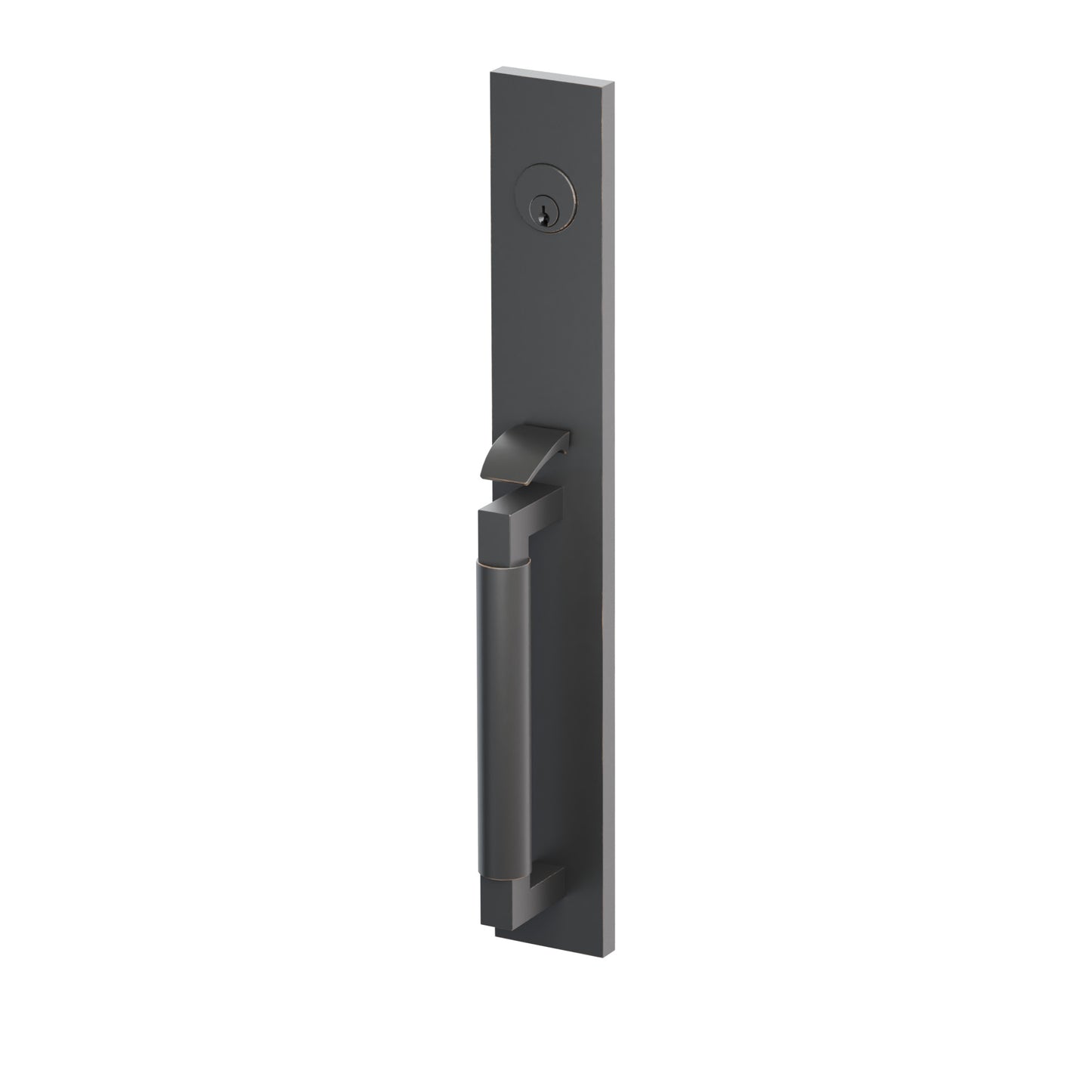 Emtek SELECT L-Square Smooth Full Length Entrance Handleset – Oil Rubbed Bronze