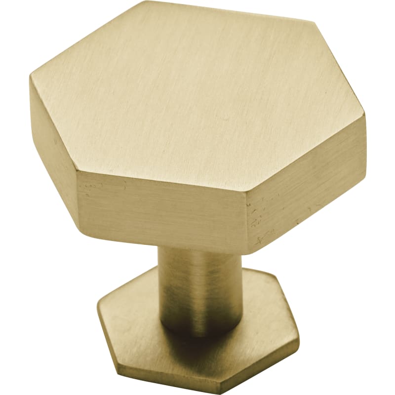 Modern Hex Cabinet Knob with Rosette