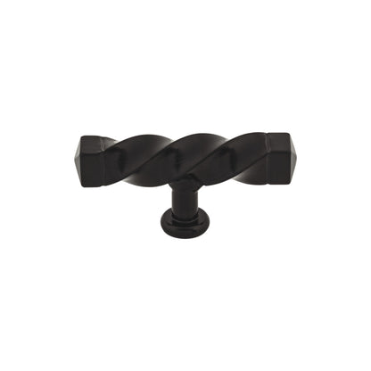 Top Knobs Square Twist Bar Knob - Patina Black