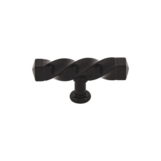 Top Knobs Square Twist Bar Knob - Patina Black