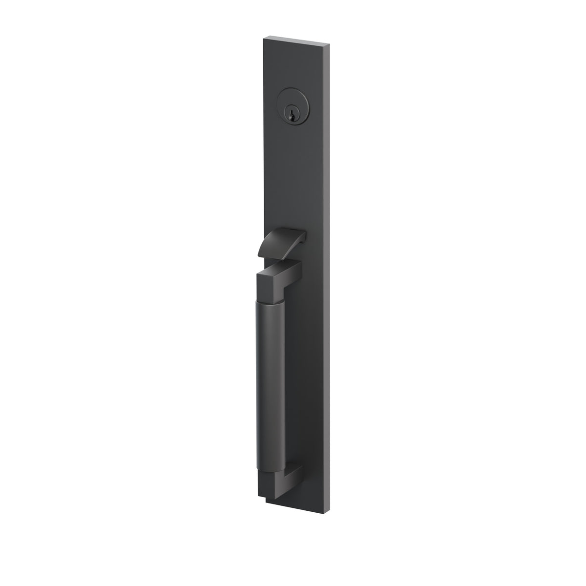 Emtek SELECT L-Square Smooth Full Length Mortise Entrance Handleset – Flat Black