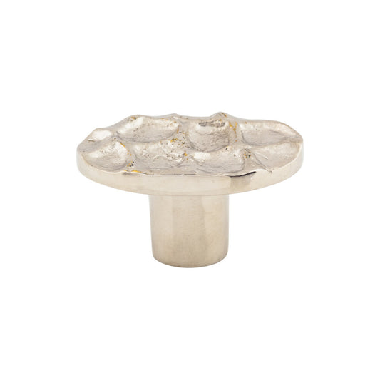 Top Knobs Cobblestone Oval Knob - 1 1/8" - Brass Antique