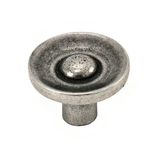 Ashley Norton Paxton Round Pewter Cabinet Knob - Pewter