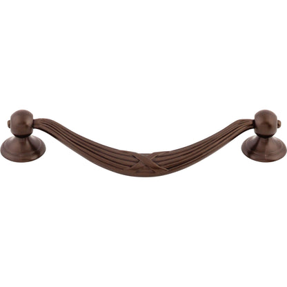 Top Knobs Ribbon & Reed Drop Handle - German Bronze