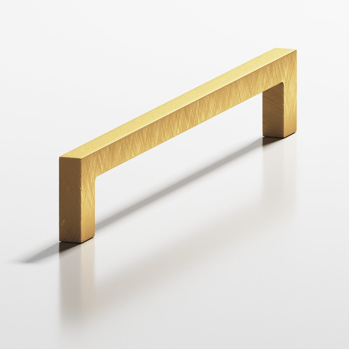 Colonial Bronze 667 Rectangular Pull with Rectangular Legs - Weathered Brass