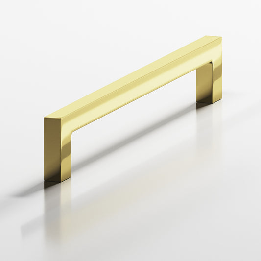 Colonial Bronze 667 Rectangular Pull with Rectangular Legs - Polished Brass