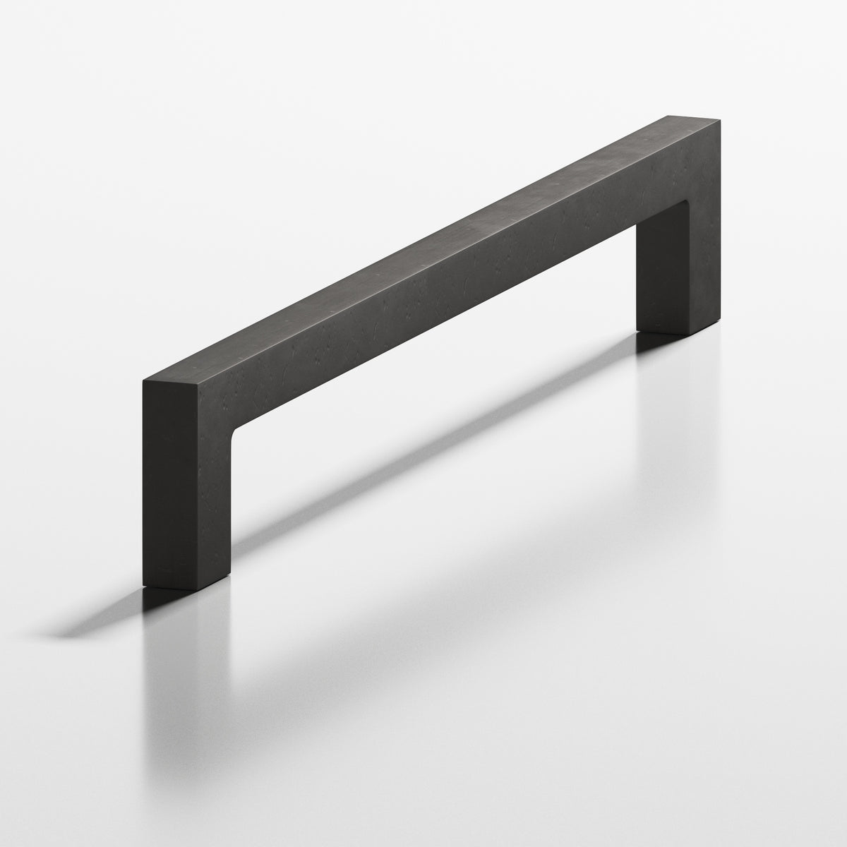 Colonial Bronze 667 Rectangular Pull with Rectangular Legs - Distressed Satin Black
