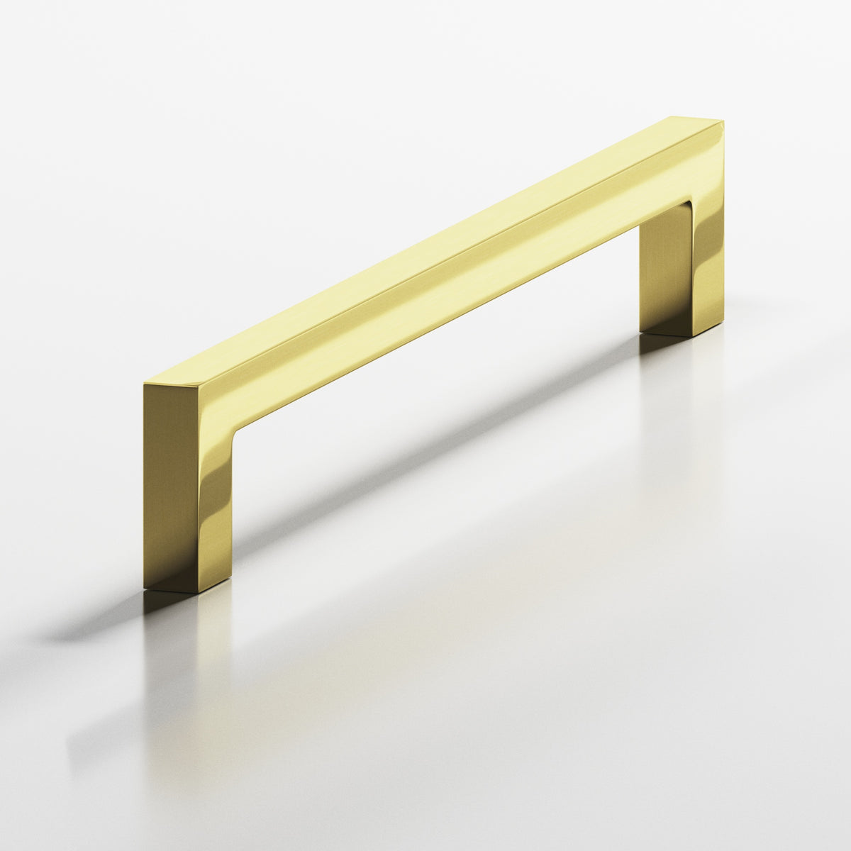 Colonial Bronze 667 Rectangular Pull with Rectangular Legs - Unlacquered Polished Brass