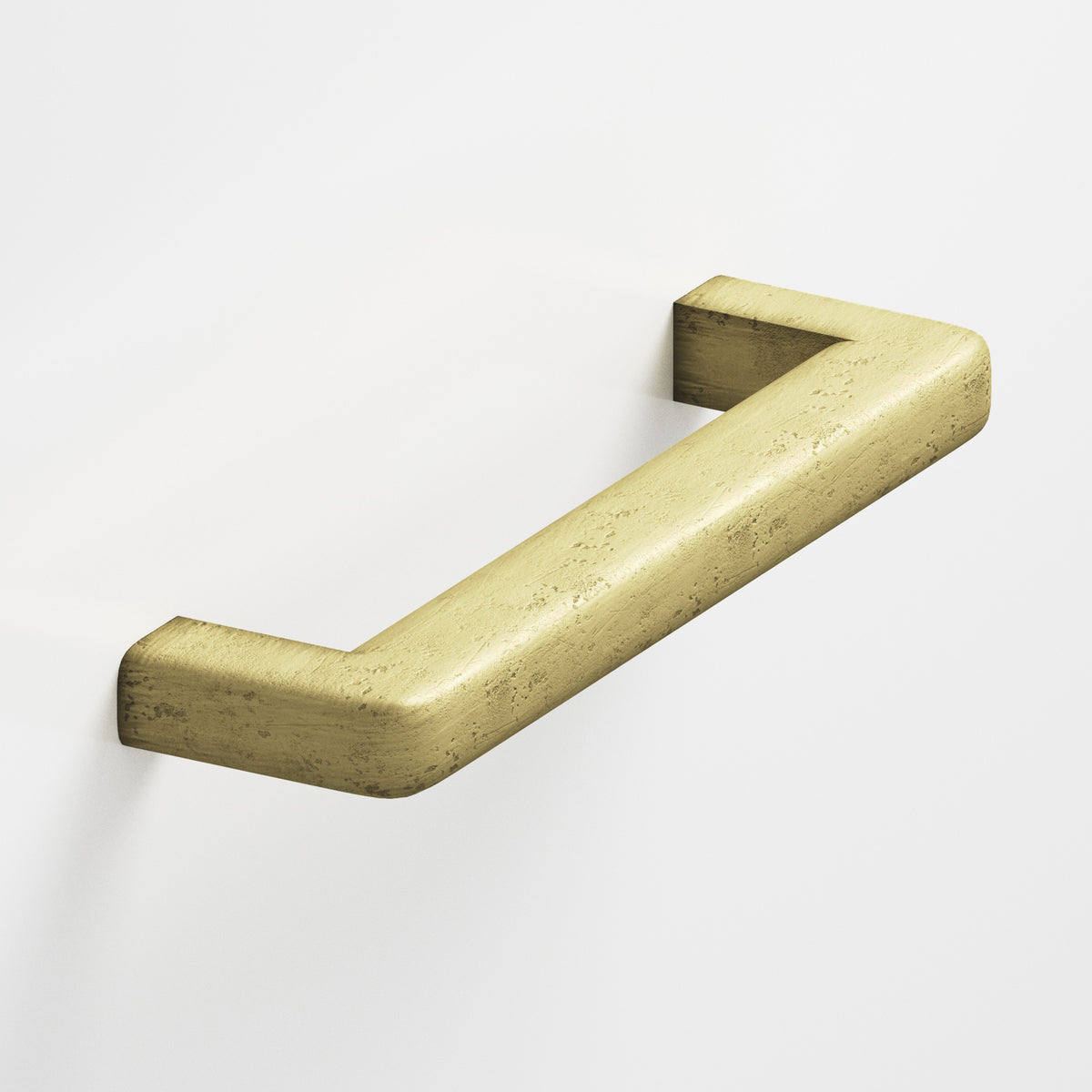 Colonial Bronze 780 Square Pull with Rounded Back and Radiused Edges - Distressed Antique Brass