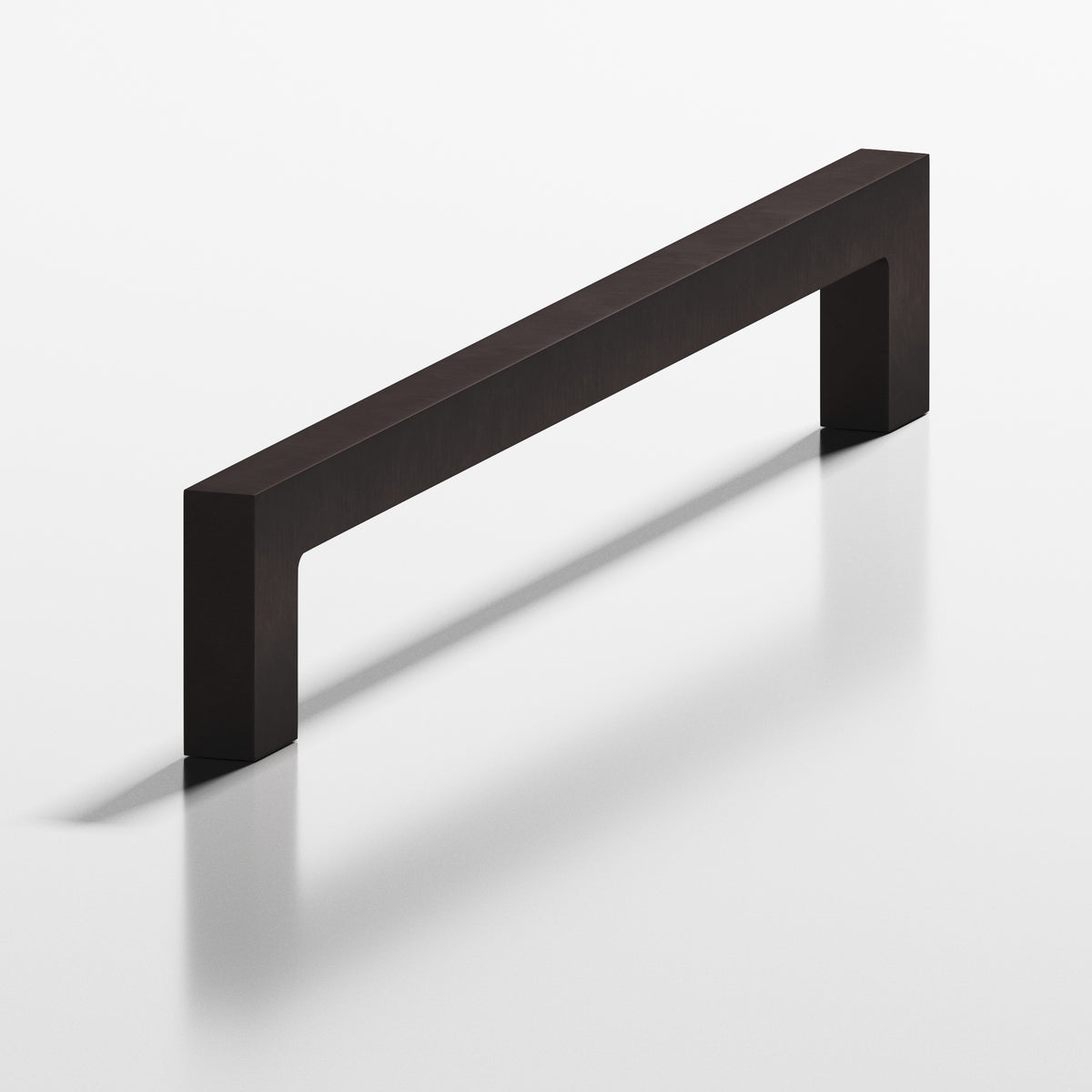 Colonial Bronze 667 Rectangular Pull with Rectangular Legs - Matte Dark Statuary Bronze