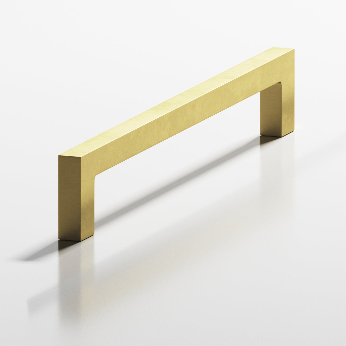 Colonial Bronze 667 Rectangular Pull with Rectangular Legs - Matte Satin Brass