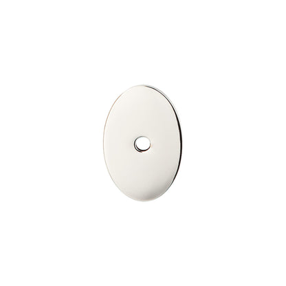 Top Knobs Oval Knob Backplate - 1" - Brushed Satin Nickel
