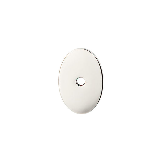 Top Knobs Oval Knob Backplate - 1" - Brushed Satin Nickel