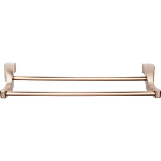 Top Knobs Aqua Double 31 1/4" Wall Mounted  Towel Bar - Brushed Bronze