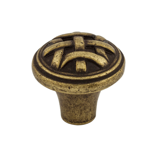 Top Knobs Celtic Round Knob - 1" Dia. - Dark Antique Brass