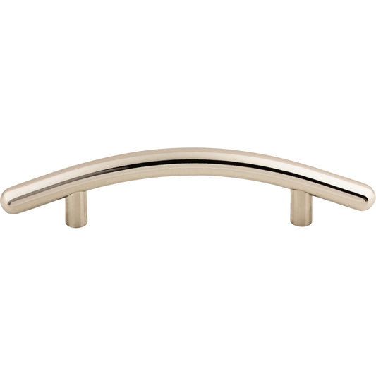 Top Knobs Curved Bar Pull - 3 3/4" CTC - Brushed Satin Nickel