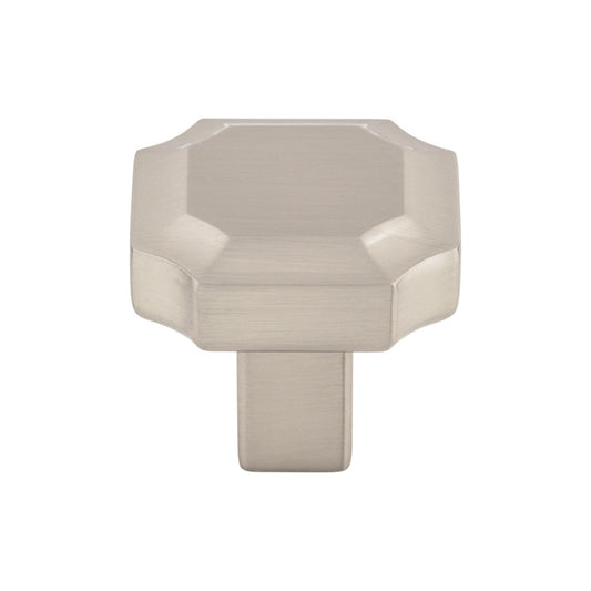Top Knobs Davenport 1 1/4" Length Geometric Knob - Brushed Satin Nickel